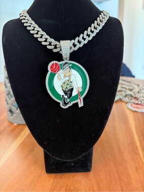 NBA Boston Celtics Pendant Cuban Chain Necklace